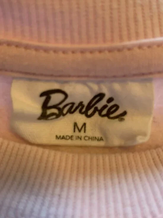 Barbie Doll Pink Women's Crewneck Sweatshirt Kidcore Glam Size M Medium - Picture 3 of 6